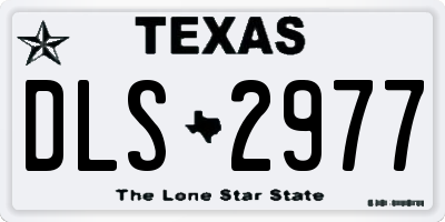 TX license plate DLS2977