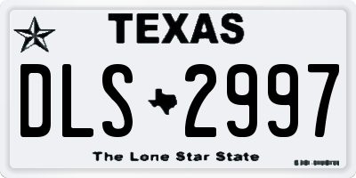 TX license plate DLS2997