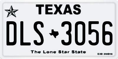TX license plate DLS3056