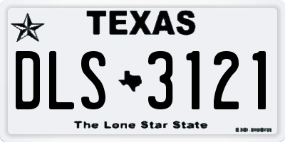 TX license plate DLS3121
