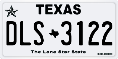 TX license plate DLS3122