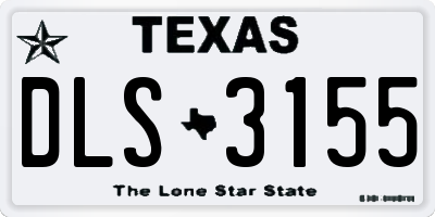 TX license plate DLS3155