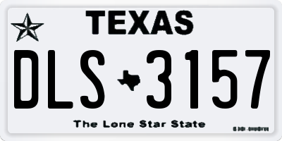 TX license plate DLS3157