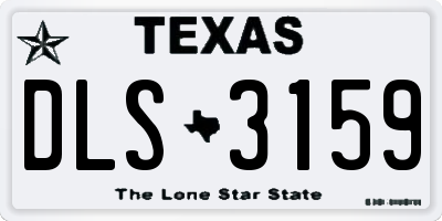 TX license plate DLS3159