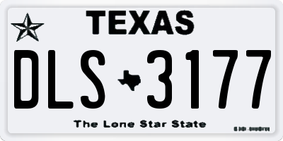 TX license plate DLS3177
