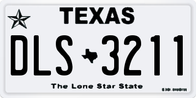 TX license plate DLS3211