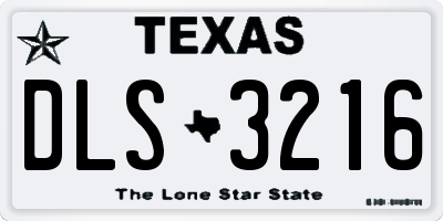 TX license plate DLS3216
