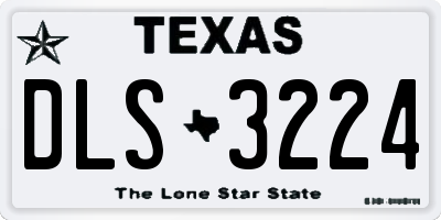 TX license plate DLS3224