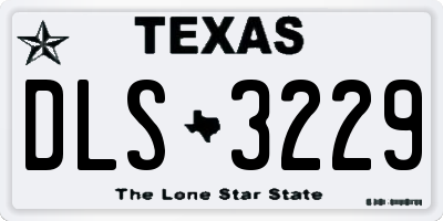 TX license plate DLS3229