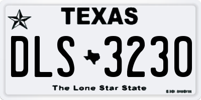 TX license plate DLS3230