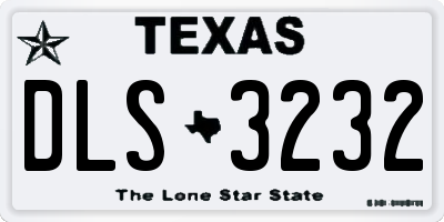 TX license plate DLS3232
