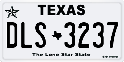 TX license plate DLS3237