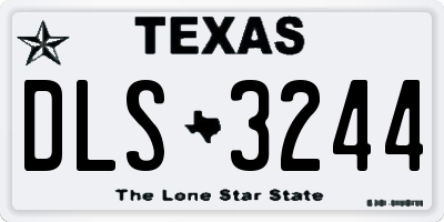 TX license plate DLS3244