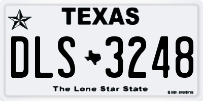 TX license plate DLS3248