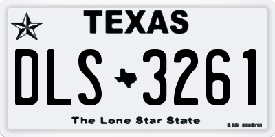 TX license plate DLS3261