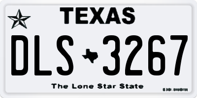 TX license plate DLS3267