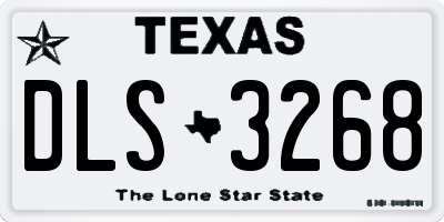 TX license plate DLS3268