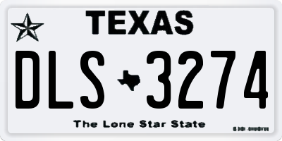 TX license plate DLS3274