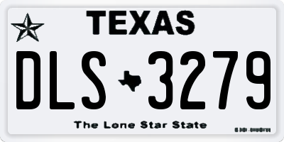 TX license plate DLS3279