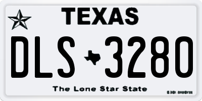 TX license plate DLS3280