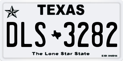 TX license plate DLS3282