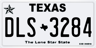 TX license plate DLS3284