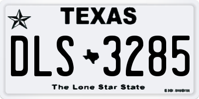 TX license plate DLS3285
