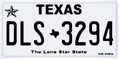 TX license plate DLS3294