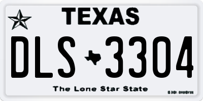 TX license plate DLS3304