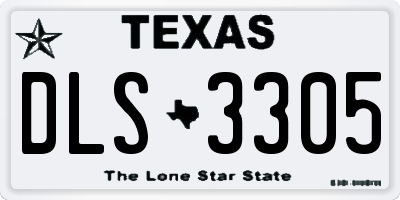 TX license plate DLS3305