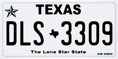 TX license plate DLS3309