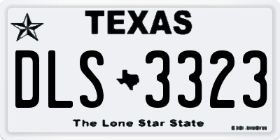 TX license plate DLS3323