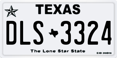 TX license plate DLS3324