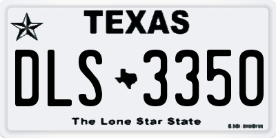 TX license plate DLS3350