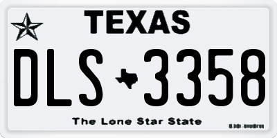 TX license plate DLS3358