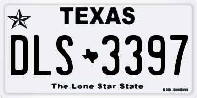 TX license plate DLS3397
