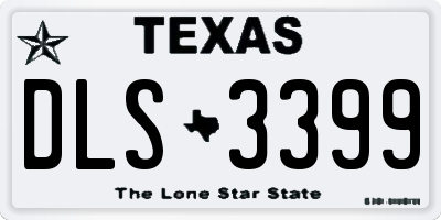 TX license plate DLS3399