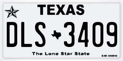 TX license plate DLS3409