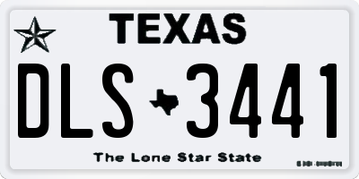 TX license plate DLS3441