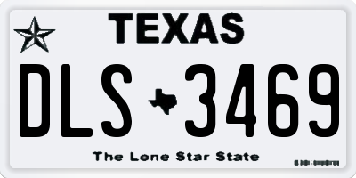 TX license plate DLS3469