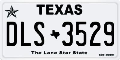 TX license plate DLS3529