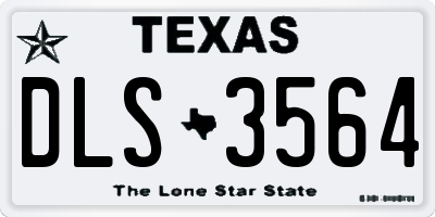 TX license plate DLS3564