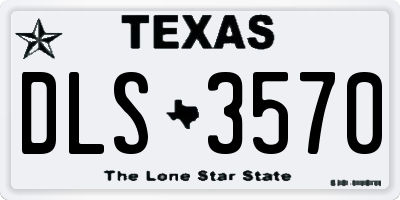 TX license plate DLS3570