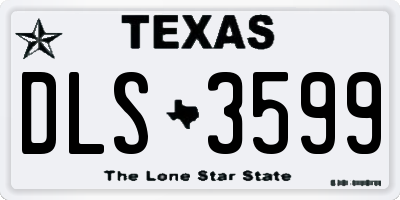 TX license plate DLS3599