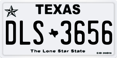 TX license plate DLS3656