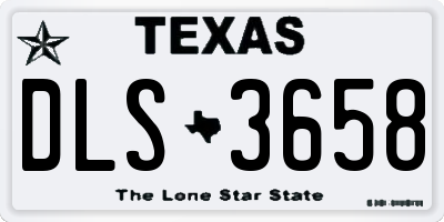 TX license plate DLS3658