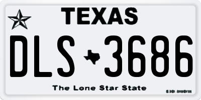 TX license plate DLS3686