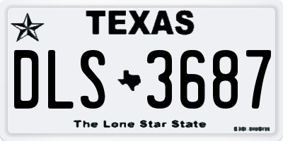 TX license plate DLS3687