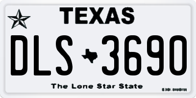TX license plate DLS3690