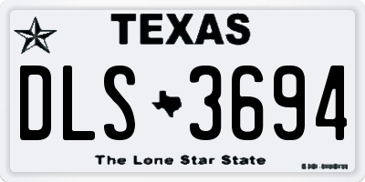 TX license plate DLS3694